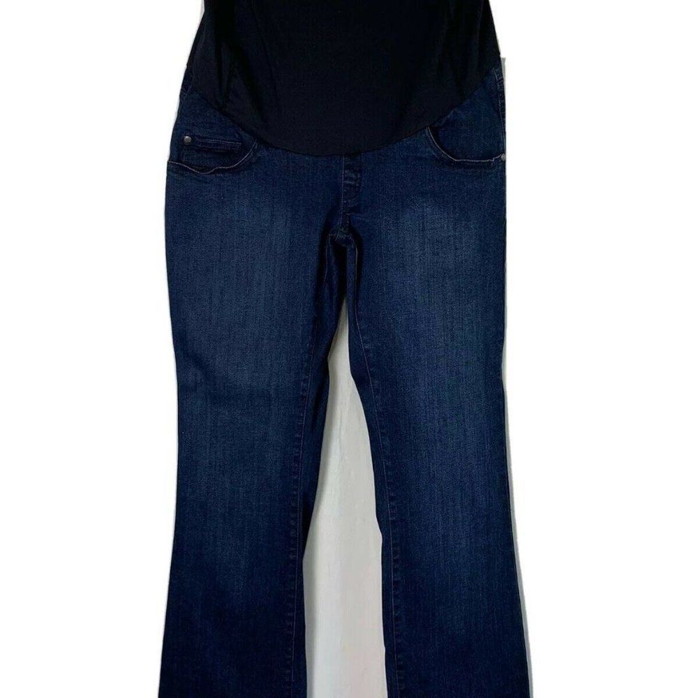 Womens KimiKai Maternity Jeans 12 Flare New Denim 6614 Full Panel